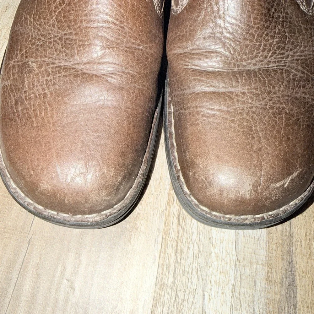 Merrell World Legend Brown Leather Slip On Loafers Mens 13 Comfort Shoes